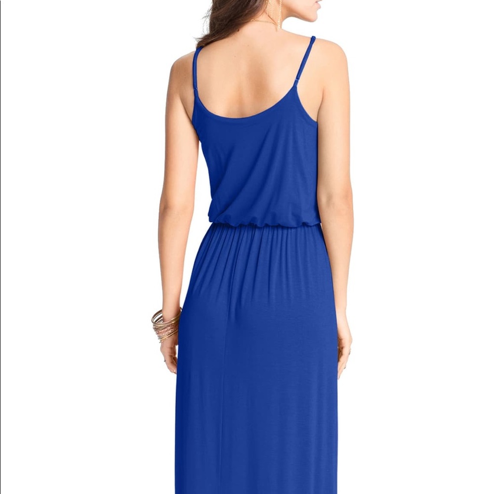Lush knit maxi dress in color solid Marsala - Picture 2 of 8